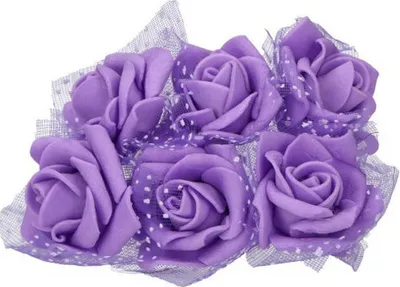 Produktbild von Schaumstoffblumen in Lila mit Tüll