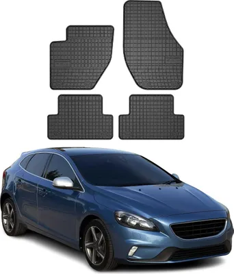 Obrázok produktu pre 2012-2019 Volvo V40 Podlahové rohože gumové čierne 4 ks