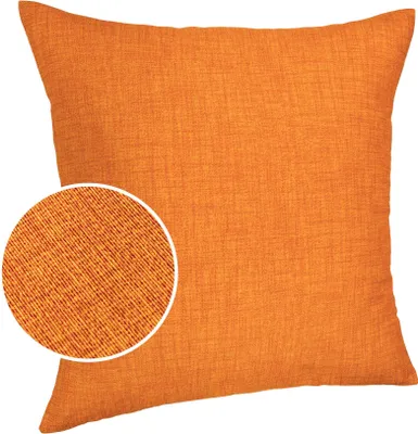 Produktbild von Dekokissen Kissenhülle mit Reißverschluss Sofakissen 40x40cm ohne Füllung Einfarbig Leinenoptik Uni Orange