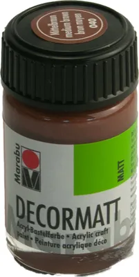 Produktbild von Marabu 1401 39 040 Decormatt Acryl, Mittelbraun 040, 15 ml