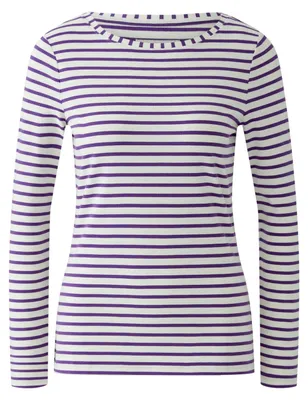 Produktbild von Oui Oberteil SUMIKO violett-weiß Größe 36 Länge 62cm