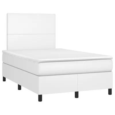 Obrázok produktu pre Maison Exclusive - Boxspring posteľ s matracom, biela 120x190 cm, umelá koža
