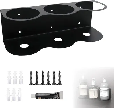 Produktbild von Aerosolhalter Sprayflaschenhalter 3 Fächer, Wandmontage, für Werkstatt und Garage