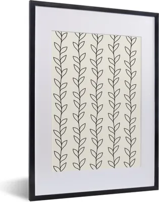 Produktbild von MuchoWow® MuchoWow® Gerahmtes Poster Natur - Muster - Lianen 30x40 cm - Poster mit zchwarzem Bilderrahmen - Wandposter Schlafzimmer