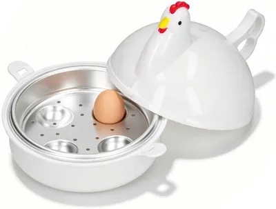 Produktbild von Eierkocher Mikrowelle, 4 Eier, Huehnchenform, fuer Fruehstueck, Kuechenzubehoer