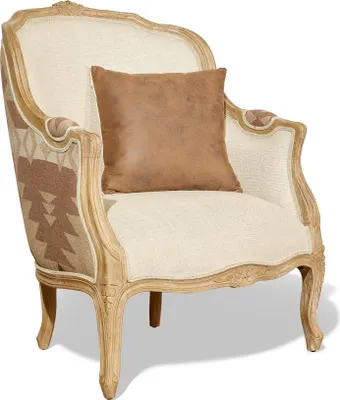 Produktbild von Bergère-Sessel aus Leinen und Wolle