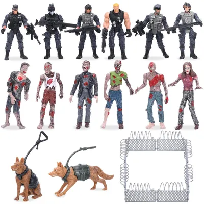Obrázok produktu pre Sada miniatúrnych figúrok vojakov a zombíkov s príslušenstvom