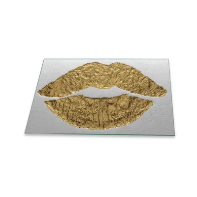 Produktbild von Herdabdeckplatte Glaskeramik 1 Teilig 80x52 Abstrakt Gold Abdeckung Glas Spritzschutz