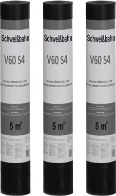 Produktbild von Isolbau Schweißbahn V60 S4 talkumiert 15m2 Bitumenbahn 3 Rollen Dachpappe