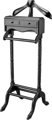 Produktbild von Casa Padrino Luxus Dressboy mit 2 Schubladen schwarz 51 x 46,5 x H. 123 cm - Luxus Kollektion