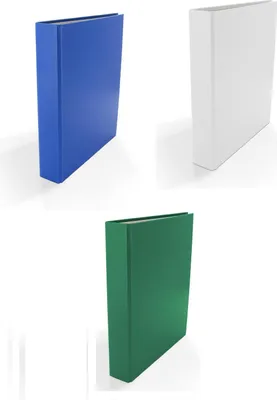 Produktbild von 3x Ringbuch / DIN A5 / 2-Ring Ordner / Farbe: je 1x weiß, blau und grün