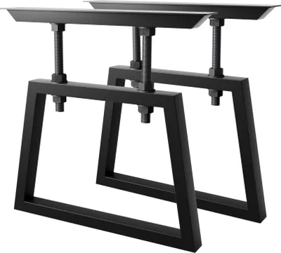 Produktbild von MetaloPro 2 Stück Tischbeine-Metall Schwarz 72cm I Tischkufen Esstisch-Beine Schwerlast Tisch-Gestell Tisch-Untergestell Möbelfüße Tischfüße, Couchtisch Esstisch Wohnzimmertisch Schreibtisch
