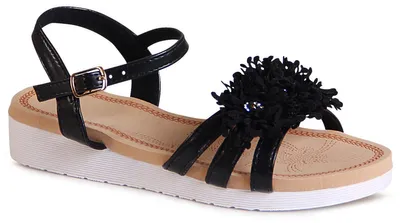 Produktbild von topschuhe24 2436 Damen Riemchen Sandalen Keilabsatz Sandaletten , Farbe:Schwarz, Größe:40 EU