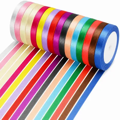 Satinband 15 Farben 10 mm x 22 m für DIY und Dekoration