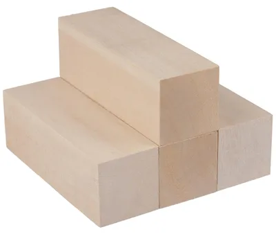 Obrázok produktu pre Drevené bloky na rezbárstvo, 4 kusy, 15 x 5 x 5 cm
