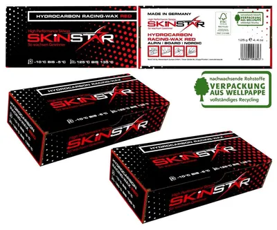 Obrázok produktu pre SKINSTAR Hydrocarbon Racing Skiwax Profi-Wachs COLD Mix Červený 250g