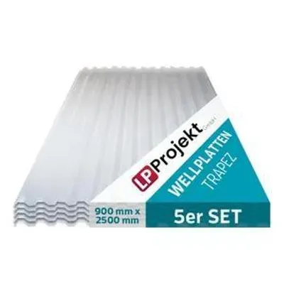 Produktbild von LP Projekt Wellplatte Trapez 90 x 250 cm - 5Stk.