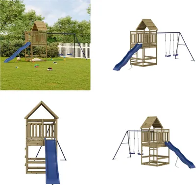 Produktbild von vidaXL Spielturm Imprägniertes Kiefernholz - Spielplatz - Spielplätze - Garten Spielplatz - Outdoor Spielplatz