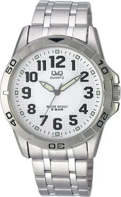 Produktbild von Q&Q Herrenuhr mit Edelstahlarmband, 5 bar
