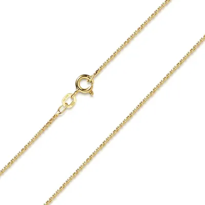 Produktbild von MATERIA Venezianerkette Gold Damen - Halskette 925 Silber vergoldet Goldkette 1,2mm für Frauen Mädchen in Box K100