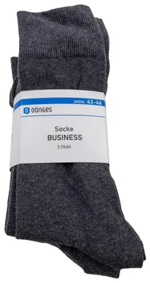 Obrázok produktu pre Dönges Dönges bavlnené ponožky Business, šedé, veľkosť 35-38 (ponožky) (balenie po 5 pároch)