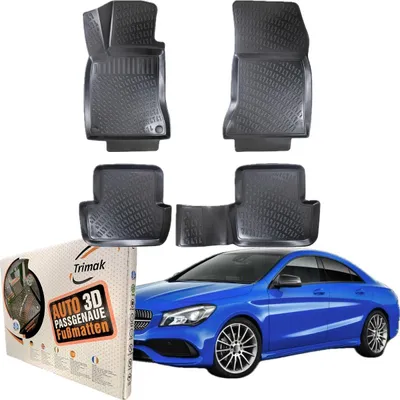 Produktbild von Trimak Autofußmatten kompatibel mit Mercedes CLA (C117) 2013 - 2019 Auto Allwetter Gummimatten