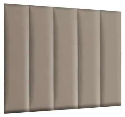 Produktbild von MG Design Polsterpaneel 30 x 120 cm in Grau - 3D Wandkissen fürs Bettkopfteil & Wanddeko, ohne Bohren, geräuschmindernd, angenehm matt mit feiner Struktur