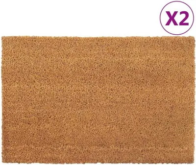 Produktbild von Fußmatten 2 Stk. Natur 40x60 cm Kokosfaser Getuftet