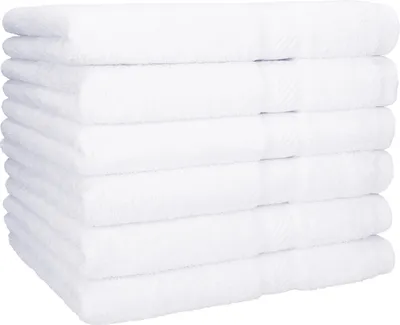 Produktbild von Betz 6 Stück Handtücher 50x100 cm PALERMO 100% Baumwolle  Farbe: weiß
