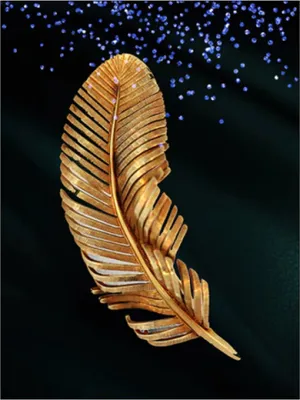 Produktbild von TPFLiving Kunstdruck LW-10 (OHNE RAHMEN) Poster - Leinwand - Wandbild - Hochauflösender Giclée-Druck, langlebig und hochwertig - Goldene Blätter -  - Größe: 30x40cm