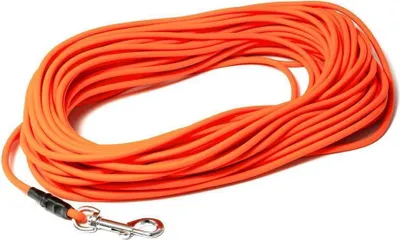 Produktbild von Mystique® Biothane Schleppleine rund 8mm neon orange 20m