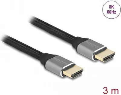 Immagine prodotto di Delock Ultra High Speed HDMI Kabel 48 Gbps 8K 60 Hz grau 3 m 83997 - Cavo - Digitale/display/video