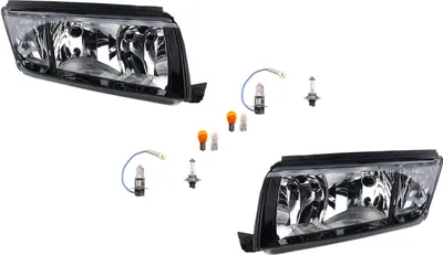 Produktbild von Scheinwerfer kompatibel zu Skoda Fabia 6Y 99-08 Leuchtmittel Set Li. Re. 6Y1941015P 6Y1941015F 6Y1941016P 6Y1941016F Johns