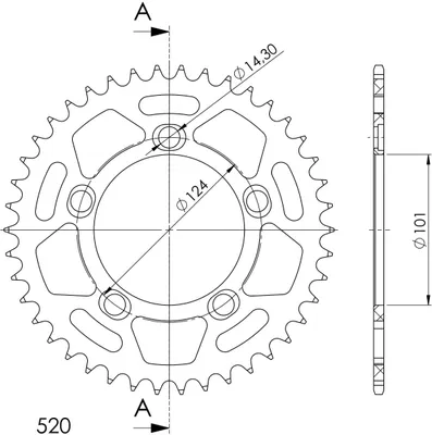 Produktbild von Kettenrad SUPERSPROX RAL-991:42-ORG