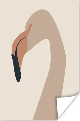 Produktbild von MuchoWow® Poster Pastell - Flamingo - Abstrakt 60x90 cm - Wanddekoration