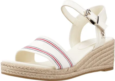 Produktbild von TOMMY HILFIGER SHIRTING WEDGE SANDAL Weiß