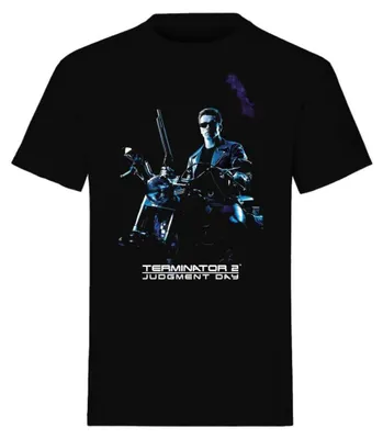 Produktbild von Terminator T-Shirt Bike Pose Schwarz Größe M
