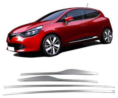 Image de Baguettes de protection latérales de porte Acier inoxydable Chrome Renault Clio 4 HB 2012-