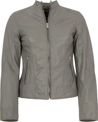 Produktbild von Jilani - Damen Lederjacke Lammnappa grau : 48