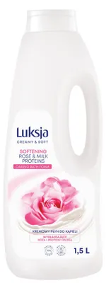 Zdjęcie produktu dla Luksja Creamy & Soft Kremowy płyn do kąpieli Róża i Proteiny mleka 1500 ml