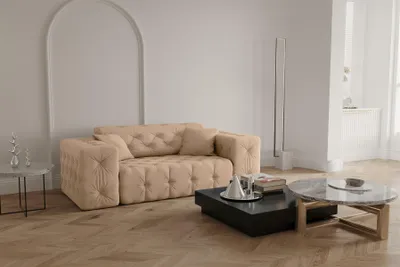 Produktbild von Sofa Designersofa CHANTAL 2-Sitzer in Stoff Opera Velvet Beige
