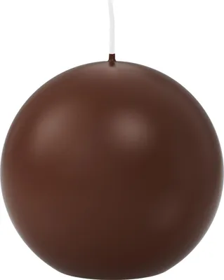 Produktbild von Kugelkerzen Kastanie Braun Ø 70 mm, 12 Stück