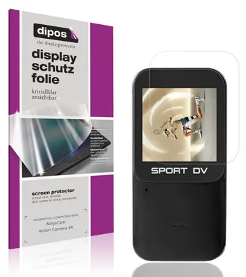 Produktbild von 4x Schutzfolie für NinjaCam Action Camera 4K klar Displayschutzfolie Folie Display Schutz dipos
