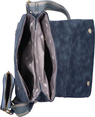 Produktbild von Rieker Damen Umhängetasche mit breitem Gitarrengurt und kleiner Tasche H1612, Farbe:Blau