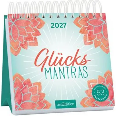 Produktbild von Postkartenkalender Glücksmantras 2027