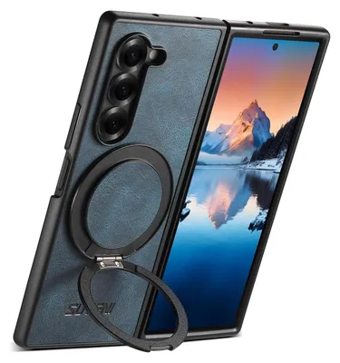 Immagine prodotto di Per Samsung Galaxy Z Fold7 5G Suteni MagSafe Custodia con anello a 360 gradi Blu