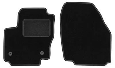 Zdjęcie produktu dla Dywaniki samochodowe welurowe przednie do: Ford Mondeo MK4 (2012-2014, liftback, sedan, kombi) czarne, dopasowane