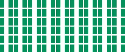 Produktbild von Mini Aufkleber Set - Pack glatt - 20x12mm - selbstklebender Sticker - Nigeria - Flagge / Banner / Standarte fürs Auto, Büro, zu Hause und die Schule - 54 Stück