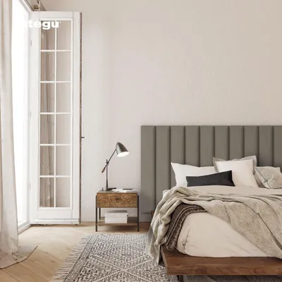 Produktbild von Wandkissen Kordsamt dunkelbeige Textil-Optik 90 x 15 cm