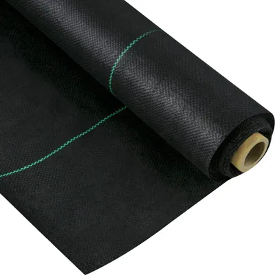 Obrázok produktu pre 3FTx50FT Prémiová tkanina na ochranu proti burine, vysoká odolnosť 5OZ, tkaná tkanina na ochranu proti burine, vysoká priepustnosť, vhodná na kvetinové záhony, geotextilná tkanina na podklad, polyetylénová zemná krytina